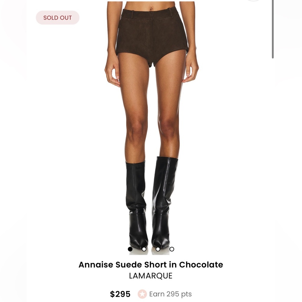 NWT LAMARQUE Annaise Suede Short in Chocolate